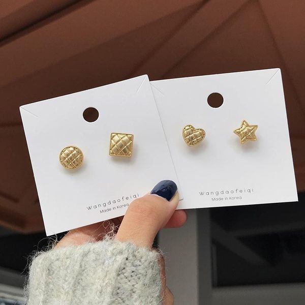 romantic small gold color star heart round square geometric shape s925 silver stud earrings women ear girlfriend gifts, Golden;silver
romantic small gold color star heart round square geometric shape s925 silver stud earrings women ear girlfriend gifts, Golden;silver
