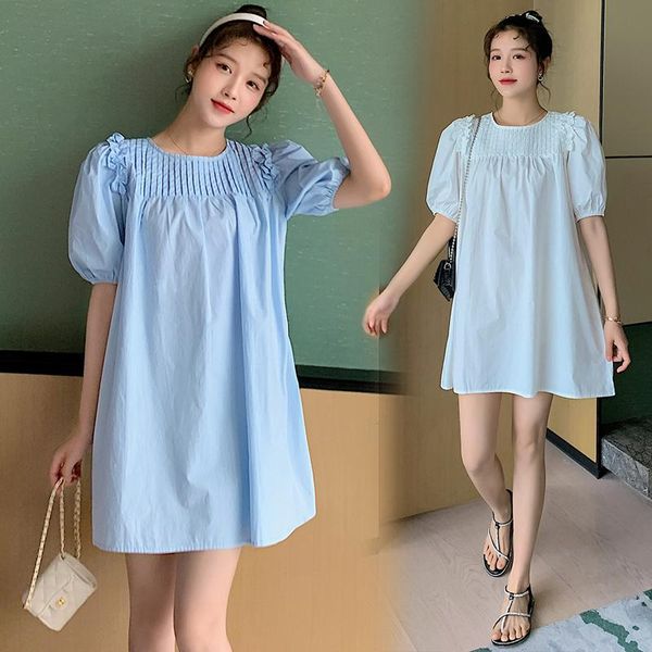 blue white 2021 summer pregnant women dress short sleeve o-neck pleated shoulder maternity cotton a-line pregnancy clothes dresses
blue white 2021 summer pregnant women dress short sleeve o-neck pleated shoulder maternity cotton a-line pregnancy clothes dresses