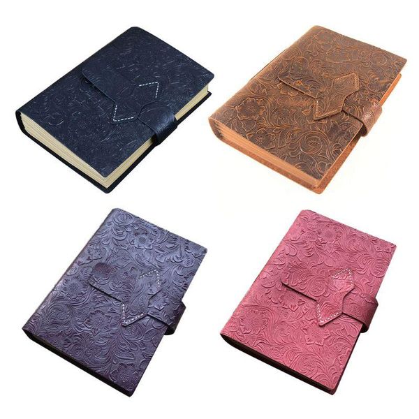 vintage cowhide leather travel journal notebook a5 diary embossed flower notepad 97bf notepads, Purple;pink
vintage cowhide leather travel journal notebook a5 diary embossed flower notepad 97bf notepads, Purple;pink