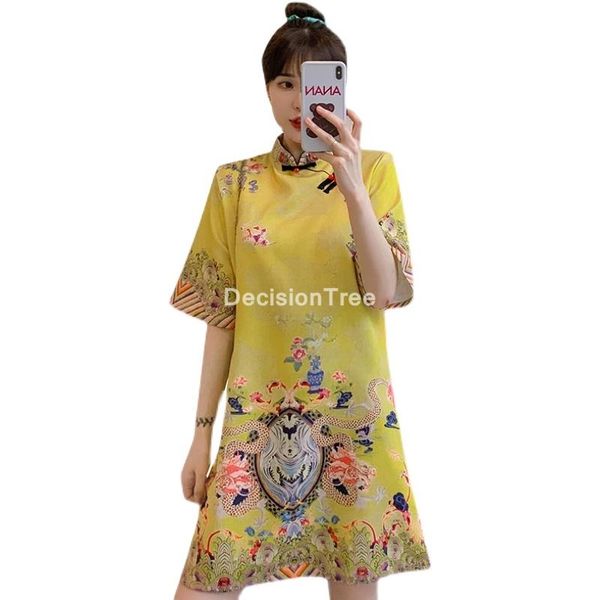 chinese dress traditional qipao cheongsam women vintage floral print chiffon oriental ethnic clothing, Red
chinese dress traditional qipao cheongsam women vintage floral print chiffon oriental ethnic clothing, Red