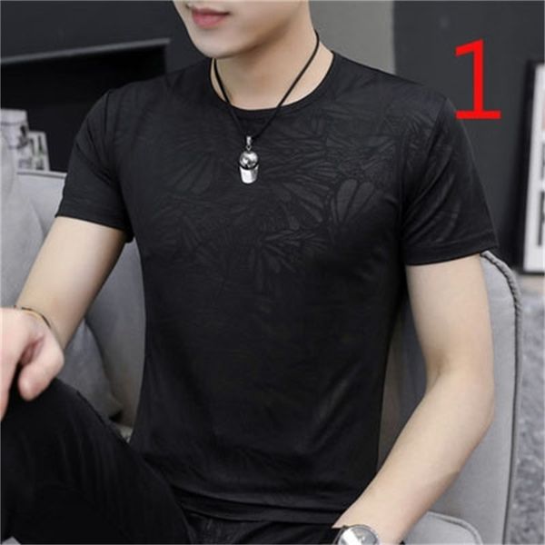short-sleeved t-shirt men's trend summer simple loose cotton print 210420, White;black
short-sleeved t-shirt men's trend summer simple loose cotton print 210420, White;black