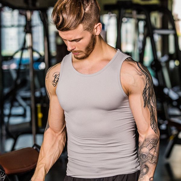 men's t-shirts fashion summer ny nylon elastic stretch material muscle bodybuilding close-fitting black/grey/white vest men tank t, White;black
men's t-shirts fashion summer ny nylon elastic stretch material muscle bodybuilding close-fitting black/grey/white vest men tank t, White;black