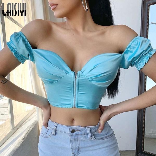 bubble short sleeve satin 2021 summer blouse shirts women fashion shirt off shoulder blouses streetwear women's &, White
bubble short sleeve satin 2021 summer blouse shirts women fashion shirt off shoulder blouses streetwear women's &, White