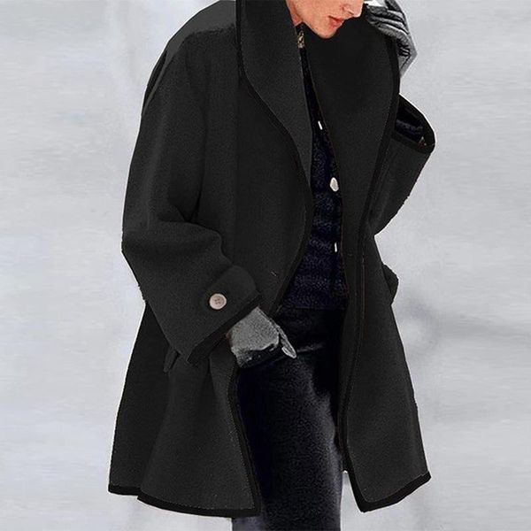women's trench coats solid color woolen coat for woman single buckle hooded jacket womens 2021 winter elegant windbreaker ropa mujer, Tan;black
women's trench coats solid color woolen coat for woman single buckle hooded jacket womens 2021 winter elegant windbreaker ropa mujer, Tan;black