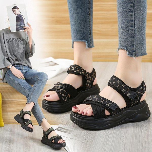 sandals women's sponge cake platform 2021 summer ladies shoes casual sports roman women, Black
sandals women's sponge cake platform 2021 summer ladies shoes casual sports roman women, Black