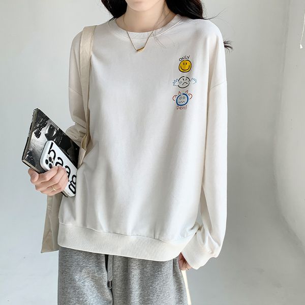 korean women's sweater lazy wind loose thin white long sleeve autumn and winter new round neck 33060, Blue;black
korean women's sweater lazy wind loose thin white long sleeve autumn and winter new round neck 33060, Blue;black