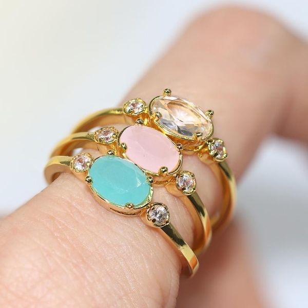 cluster rings zhouyang candy stone for women oval blue pink zircon light gold color halloween gift wholesale wedding jewelry r888, Golden;silver
cluster rings zhouyang candy stone for women oval blue pink zircon light gold color halloween gift wholesale wedding jewelry r888, Golden;silver
