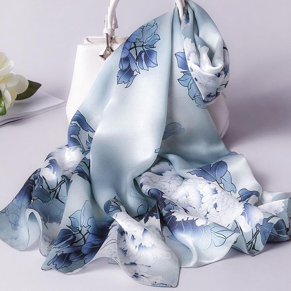 scarves 100% pure silk scarf for women hangzhou real wraps ladies print shawls foulard femme natural, Blue;gray
scarves 100% pure silk scarf for women hangzhou real wraps ladies print shawls foulard femme natural, Blue;gray