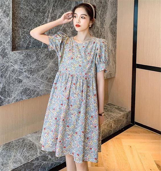 summer flower pleated maternity dress korean loose pregnant women short sleeve vestidos pregnancy clothes plus size dresses, White
summer flower pleated maternity dress korean loose pregnant women short sleeve vestidos pregnancy clothes plus size dresses, White