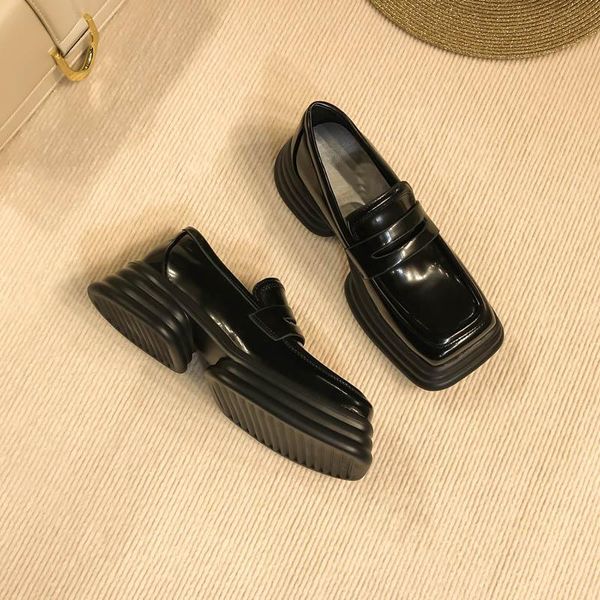 dress shoes korean square toe children's solid color small leather women's high-end retro thick heels spring and autumn brig, Black
dress shoes korean square toe children's solid color small leather women's high-end retro thick heels spring and autumn brig, Black