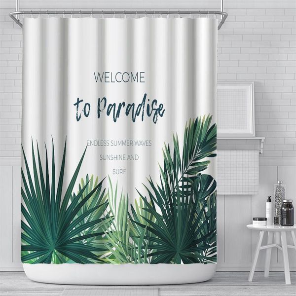 tropical plant waterproofing and mildew proof shower curtains punch-printing bathroom curtain hooks
tropical plant waterproofing and mildew proof shower curtains punch-printing bathroom curtain hooks