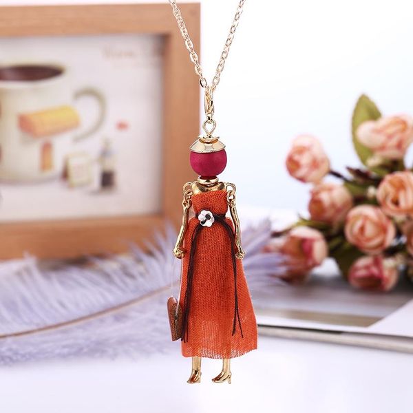 pendant necklaces bohopan fashion elegant doll necklace for women orange dress alloy pendants chain quality sweater jewelry accessories, Silver
pendant necklaces bohopan fashion elegant doll necklace for women orange dress alloy pendants chain quality sweater jewelry accessories, Silver