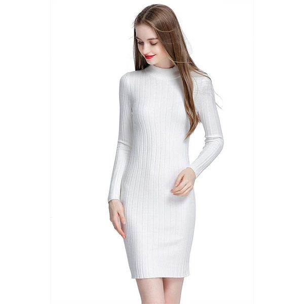 casual dresses 2021 winter women knitted dress mid-length round neck long-sleeved ladies fashion great elasticity base sweater g189, Black;gray
casual dresses 2021 winter women knitted dress mid-length round neck long-sleeved ladies fashion great elasticity base sweater g189, Black;gray