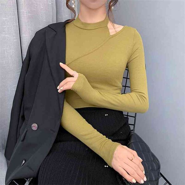spring autumn women's strapless long sleeve t-shirt retro fashion slim female bottoming gd570 210507, White
spring autumn women's strapless long sleeve t-shirt retro fashion slim female bottoming gd570 210507, White