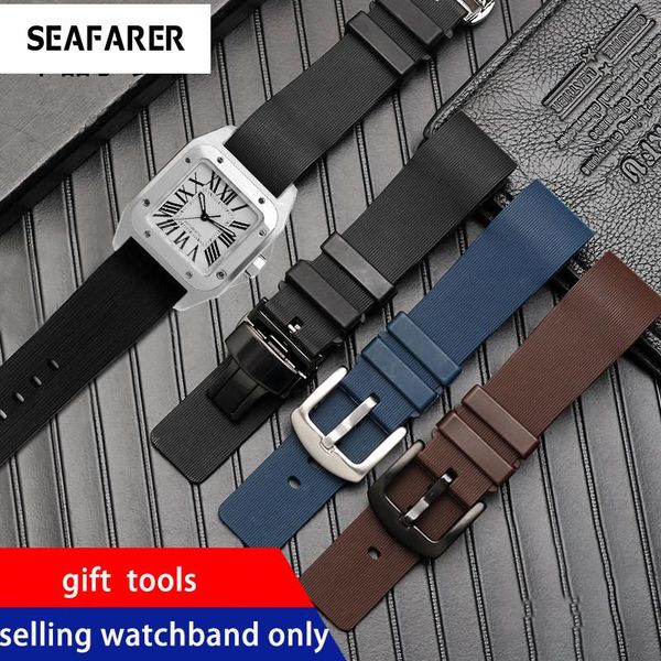 watch bands silicone strap for s-a-ntos 100 belt rubber man's woman's watchband forehead butterfly chain 20 23mm, Black;brown
watch bands silicone strap for s-a-ntos 100 belt rubber man's woman's watchband forehead butterfly chain 20 23mm, Black;brown