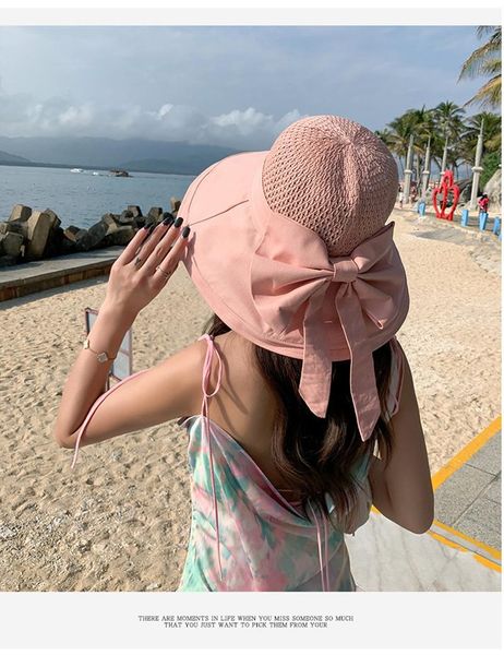 the woman big bowknot outdoor sun tourism travel along beach hat shading fisherman wholesale wide brim hats, Blue;gray
the woman big bowknot outdoor sun tourism travel along beach hat shading fisherman wholesale wide brim hats, Blue;gray