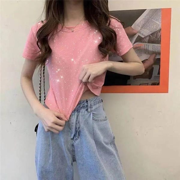 summer short t-shirt student female korean version of the wild solid color round neck slim sleeves women's, White
summer short t-shirt student female korean version of the wild solid color round neck slim sleeves women's, White