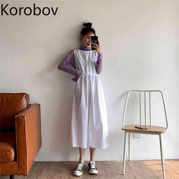 korobov new backless white women dress summer solid ol dresses korean elegant a-line drawsting vestidos femme 210430, Black;gray
korobov new backless white women dress summer solid ol dresses korean elegant a-line drawsting vestidos femme 210430, Black;gray