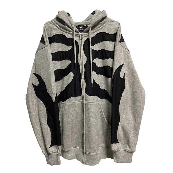 men's jackets high street hooded jacket sweatshirt men skeleton irregular patch cardigan autumn winter plus velvet oversized couple str, Black;brown
men's jackets high street hooded jacket sweatshirt men skeleton irregular patch cardigan autumn winter plus velvet oversized couple str, Black;brown