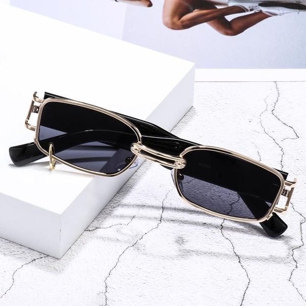 fashion small rectangle punk sunglasses women brand designer vintage metal ring decoration men sun glasses shades uv400, White;black
fashion small rectangle punk sunglasses women brand designer vintage metal ring decoration men sun glasses shades uv400, White;black