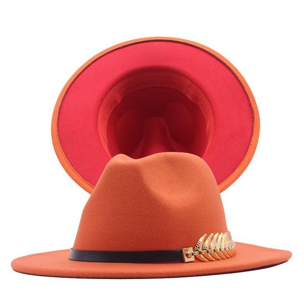 wide brim hats mens women black red patchwork wool felt floppy jazz fedora metal fish bone hat panama trilby cap, Blue;gray
wide brim hats mens women black red patchwork wool felt floppy jazz fedora metal fish bone hat panama trilby cap, Blue;gray