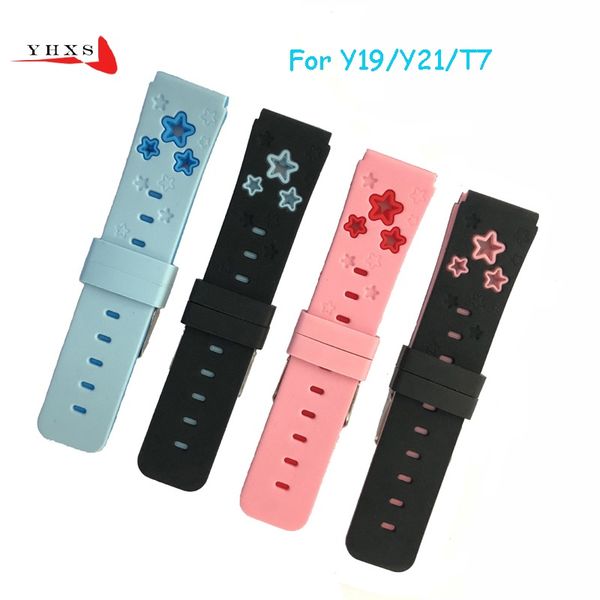 replace smart watch strap for y19 y21 t7 double color 20mm raw ear star watchband silicone wrist belt with connection
replace smart watch strap for y19 y21 t7 double color 20mm raw ear star watchband silicone wrist belt with connection