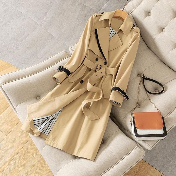 women's trench coats solid casual women color double breasted outwear fashion coat sashes 2021 office chic epaulet design long, Tan;black
women's trench coats solid casual women color double breasted outwear fashion coat sashes 2021 office chic epaulet design long, Tan;black