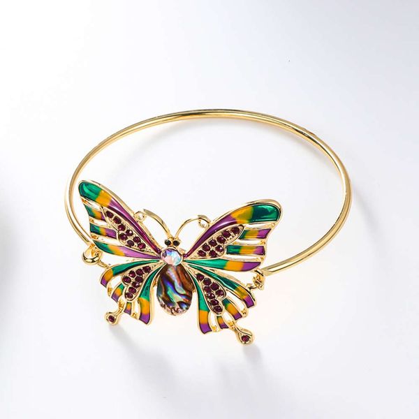 new accessories: stainless steel bracelet, butterfly enamel bracelet, Black