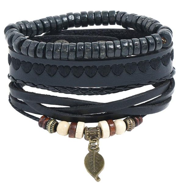 charm bracelets leaf lack cross design handmade believe wood beads punk wrap woven leather men women fashion bangle female jewelry, Golden;silver
charm bracelets leaf lack cross design handmade believe wood beads punk wrap woven leather men women fashion bangle female jewelry, Golden;silver