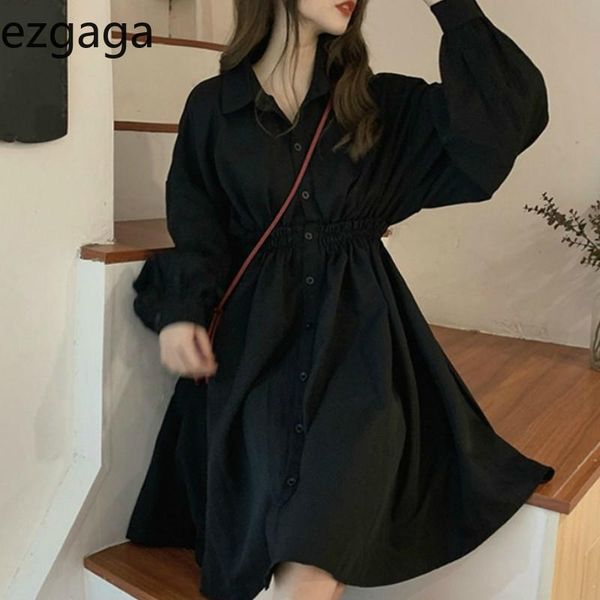 casual dresses ezgaga french style women dress fashion turn-down collar long sleeve slim waist a-line sweet solid elegant vestidos, Black;gray
casual dresses ezgaga french style women dress fashion turn-down collar long sleeve slim waist a-line sweet solid elegant vestidos, Black;gray