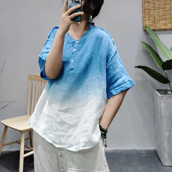 women's blouses & shirts women pullovers shirt summer retro loose casual 2021 ladies o-neck button short sleeve soft gradient, White
women's blouses & shirts women pullovers shirt summer retro loose casual 2021 ladies o-neck button short sleeve soft gradient, White