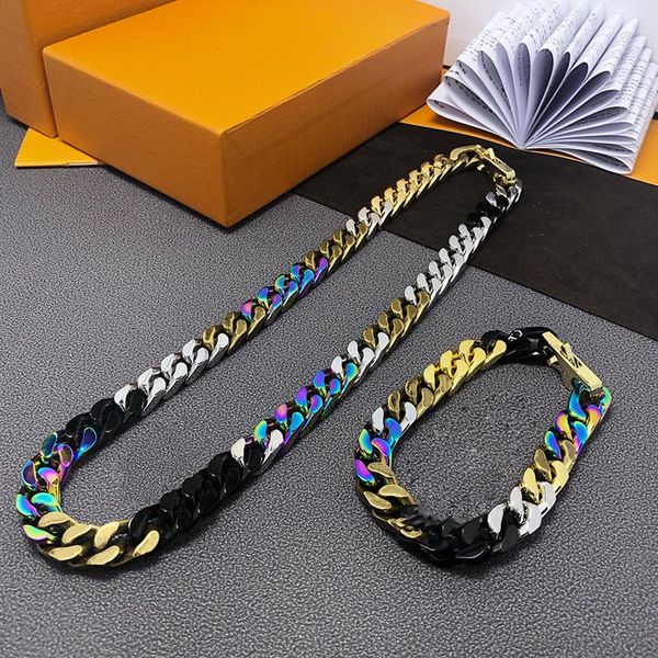 chains europe and america hip hop colorful chian thick heavy necklaces bracelet stainless steel fashion jewelry for men women gift, Silver
chains europe and america hip hop colorful chian thick heavy necklaces bracelet stainless steel fashion jewelry for men women gift, Silver