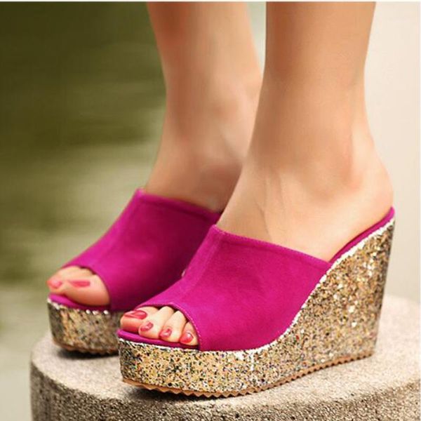 slippers multicolor glitter flock wedges woman bling muffins shoes for women platform sandals peep toe sequins elevated slides1, Black
slippers multicolor glitter flock wedges woman bling muffins shoes for women platform sandals peep toe sequins elevated slides1, Black