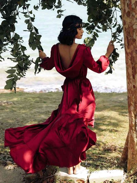 casual dresses original design spring summer women bohemian beach causal v-neck wine red silky satin trumpet/mermaid qrh3, Black;gray
casual dresses original design spring summer women bohemian beach causal v-neck wine red silky satin trumpet/mermaid qrh3, Black;gray