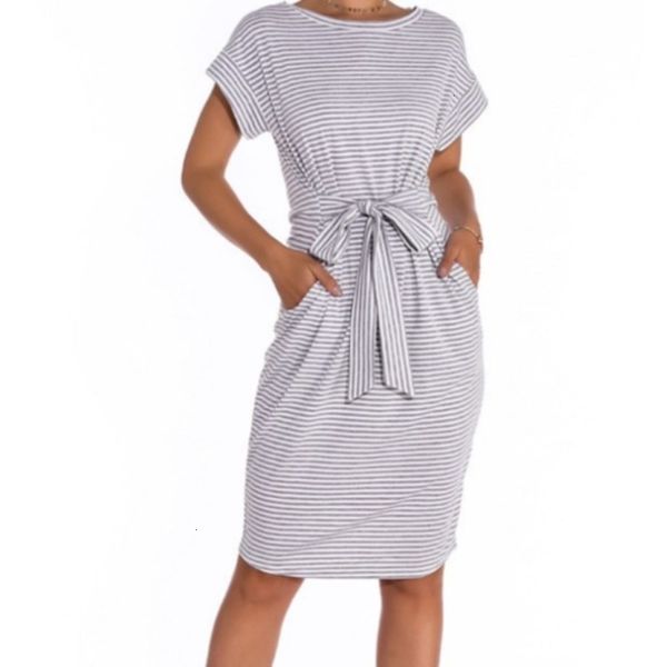 women's casual dresses summer fashion versatile stripe multicolor series basic dress for women, Black;gray
women's casual dresses summer fashion versatile stripe multicolor series basic dress for women, Black;gray