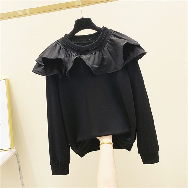 spring autumn women's ruffles o neck casual t-shirt tee tees female ladies a4401 210519, White
spring autumn women's ruffles o neck casual t-shirt tee tees female ladies a4401 210519, White