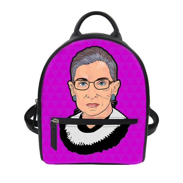 backpack customized cartoon ruth bader ginsburg print pu leather women mini lady funny vintage rucksack girls leisure school bag
backpack customized cartoon ruth bader ginsburg print pu leather women mini lady funny vintage rucksack girls leisure school bag
