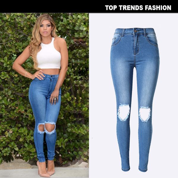 beggar's hole breaking personality is popular, showing thin, high waist, elastic slim fit denim leggings, large size, Blue
beggar's hole breaking personality is popular, showing thin, high waist, elastic slim fit denim leggings, large size, Blue