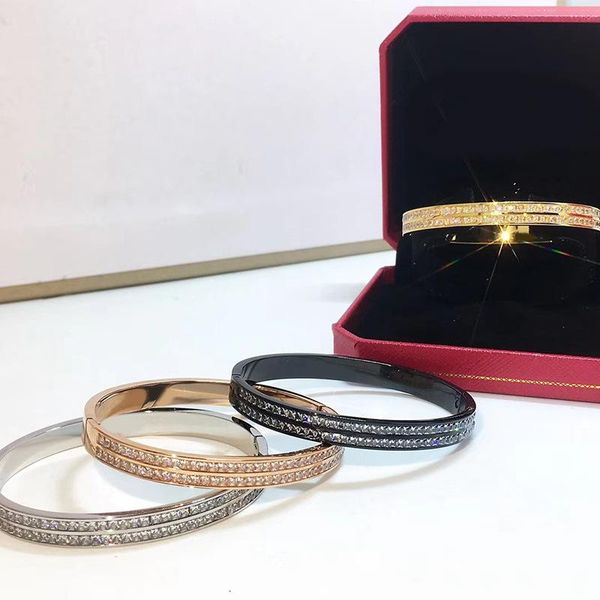 arrival double row women crystal bangle titanium steel brand banquet bracelet &bangle jewelry drop, Black
arrival double row women crystal bangle titanium steel brand banquet bracelet &bangle jewelry drop, Black