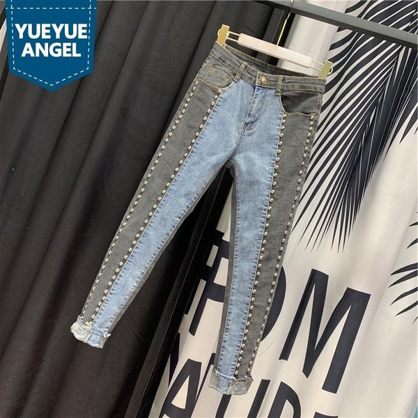 women's jeans 2021 summer women high waist mixed colors beaded pencil pants street fashion college denim ankle length s-xl, Blue
women's jeans 2021 summer women high waist mixed colors beaded pencil pants street fashion college denim ankle length s-xl, Blue