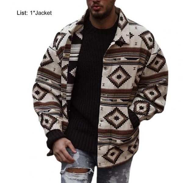 men's jackets men loose coat 2021 geometry print turn-down collar autumn single breasted long sleeve casual jacket male clothing, Black;brown
men's jackets men loose coat 2021 geometry print turn-down collar autumn single breasted long sleeve casual jacket male clothing, Black;brown