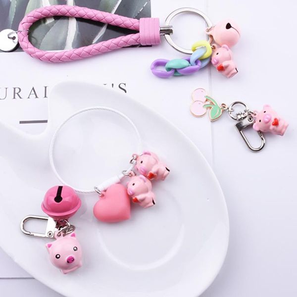 keychains chunou bell love cherry chain pig keychain cute animal bag pendant keyring charm couple key chains trinket chaveiro, Silver 
keychains chunou bell love cherry chain pig keychain cute animal bag pendant keyring charm couple key chains trinket chaveiro, Silver