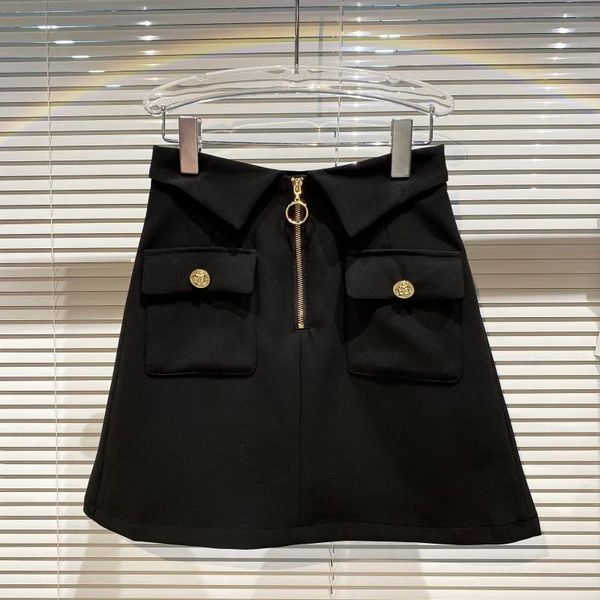 women black mini skirt arrivals high waist fashion temperament button gold zipper spring summer 11d517 210525
women black mini skirt arrivals high waist fashion temperament button gold zipper spring summer 11d517 210525