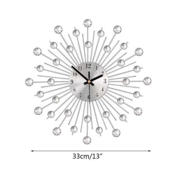 wall clocks 066e modern 3d imitation crystal clock metal silver diamond-studded round sun beaded jeweled diy large watch home room
wall clocks 066e modern 3d imitation crystal clock metal silver diamond-studded round sun beaded jeweled diy large watch home room