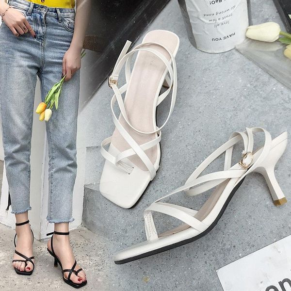 sandals 2021 summer fashion buckle square thin high heel versatile women's shoes, Black
sandals 2021 summer fashion buckle square thin high heel versatile women's shoes, Black