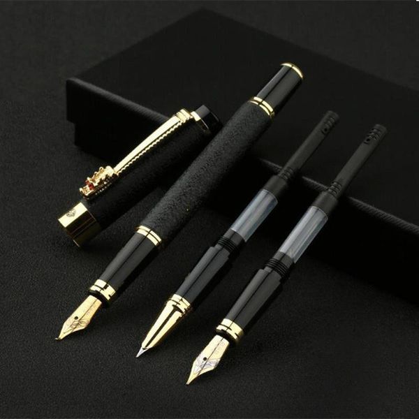 fountain pens 1pc luxurious high-quality pen matte black gold dragon iraurite stationery ink for writing
fountain pens 1pc luxurious high-quality pen matte black gold dragon iraurite stationery ink for writing
