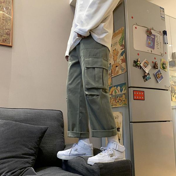 men casual pants cargo pockets loose fashion autumn winter trousers harajuku korean style ulzzang brand chic bottoms simple men's, Black
men casual pants cargo pockets loose fashion autumn winter trousers harajuku korean style ulzzang brand chic bottoms simple men's, Black