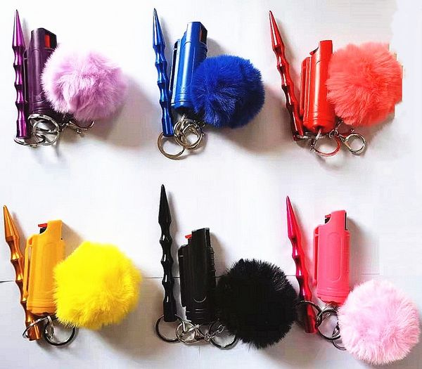 fashion 1 set=3 pcs defense keychains set lncluding 20ml spray pompom keychain broken windows stick for woman men self-defense keyring, Silver
fashion 1 set=3 pcs defense keychains set lncluding 20ml spray pompom keychain broken windows stick for woman men self-defense keyring, Silver
