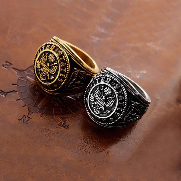 cluster rings vintage gold silver color usa military men badge eagle united states marine corps ring stainless steel us army, Golden;silver
cluster rings vintage gold silver color usa military men badge eagle united states marine corps ring stainless steel us army, Golden;silver