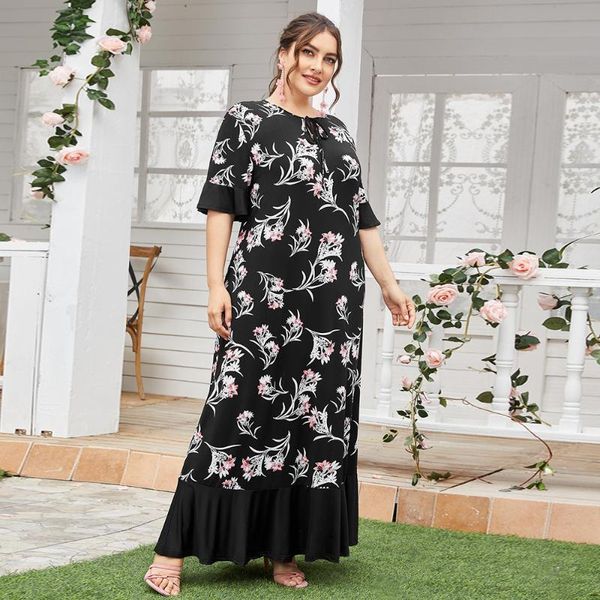 plus size dresses fridayin autumn women's clothes fashion print stitching dress, Black
plus size dresses fridayin autumn women's clothes fashion print stitching dress, Black